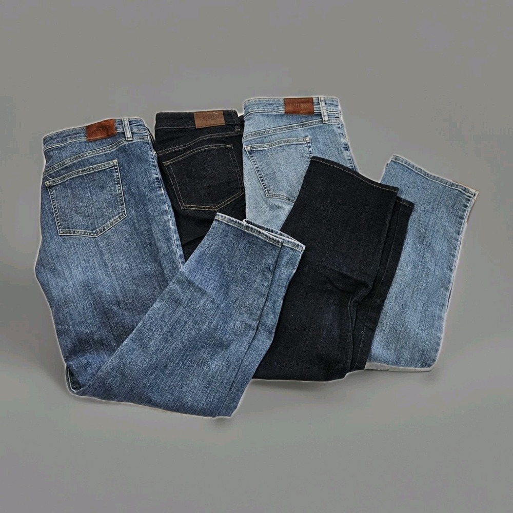 Lauren Ralph Lauren‎ LRL Jeans Women's 14 High Rise Straight Leg Blue Denim (3)